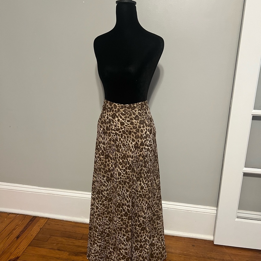 Forever 21 Gold Maxi A-Line Skirt